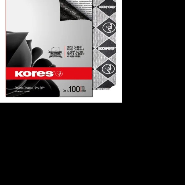 PAPEL CARBON OFI. KORES CARPETA C100H. NEGRO